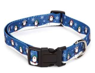   Lead Set Holiday Penguin blue Holly Jolly Pet Leash Winter NEW  