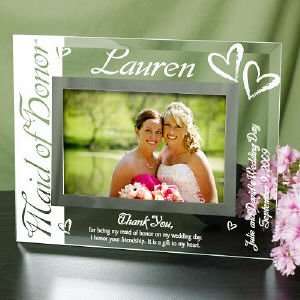  Maid of Honor Glass Picture Frame