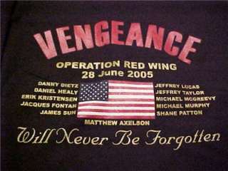 US NAVY SEAL OPERATION RED WING TRIBUTE SHIRT SIZE X LARGE  