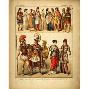   Uniforms Military Civilian   Original Chromolithograph