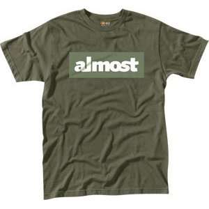  Almost Bar Logo T Shirt Size Medium Army green