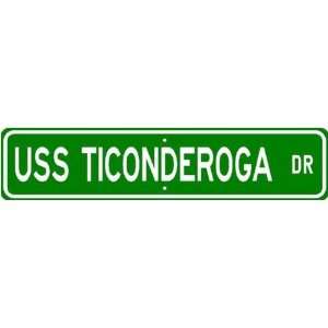  USS TICONDEROGA CVS 14 Street Sign   Navy Sports 