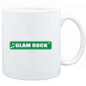  Mug White  Glam Rock STREET SIGN  Music Sports 