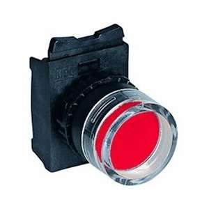 22mm Push Button Body, Recessed, Red (Requires Auxiliary Contact Block 