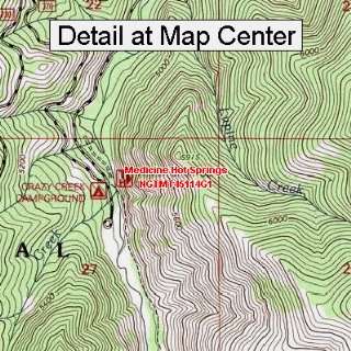  USGS Topographic Quadrangle Map   Medicine Hot Springs 