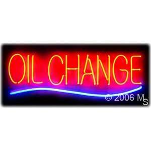 Neon Sign   Oil Change   Large 13 x 32 Grocery & Gourmet Food