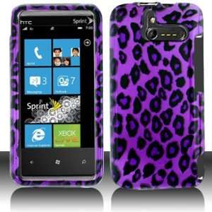  HTC Arrive 7575 Purple/Black Leopard Hard Case Cover Phone 