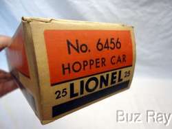 Lionel 6456 25 Gray Maroon Lehigh Valley Hopper  OB  