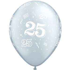    11 25 Around Metallic Silver Balloons (10 ct) [Toy] Toys & Games