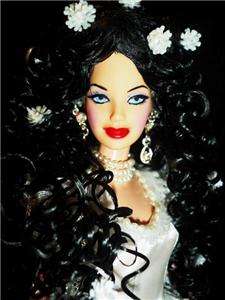   barbie doll ooak dakotas.song black hair Enchanting Fairy Tale  