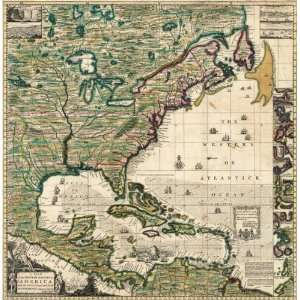   Map of the British Empire in America, 1733 Arts, Crafts & Sewing