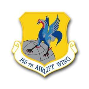  US Air Force 166th Airlift Wing Decal Sticker 3.8 