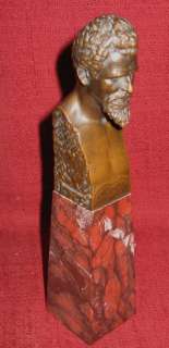 Antique Bronze Sculpture Bust C. Seffner Miniature  