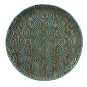  IMAX Urban Chic Charger With Teal And Brown Curvy Design 