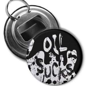 Creative Clam Oil Sucks Gulf Bp Spill Relief 2.25 Inch Button Style 
