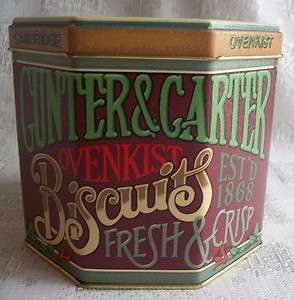 Gunter & Carter Biscuits Older Tin by Daher   England  