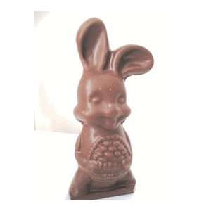 Ashers Easter Bunny Holding Basket Easter Eggs Solid Milk Chocolate 