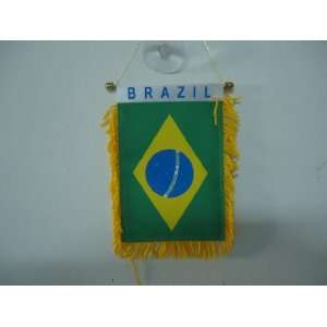  BRAZIL COUNTRY FLAG MINI BANNER CAR WINDOW  