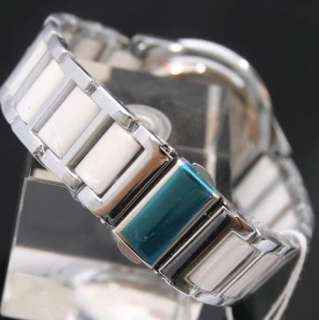 Ladies CZs Rhinestone Ceramics Quartz Wrist Watch White  
