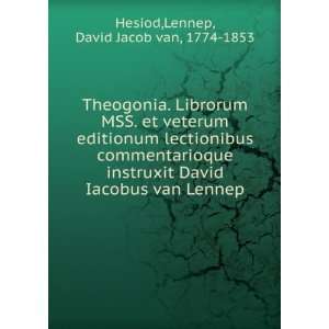   Iacobus van Lennep Lennep, David Jacob van, 1774 1853 Hesiod Books