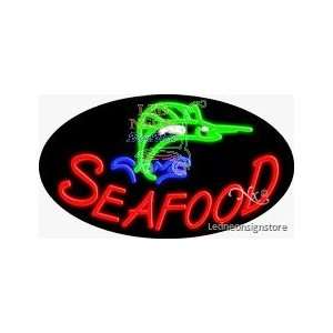  Seafood Neon Sign 17 inch tall x 30 inch wide x 3.50 inch 