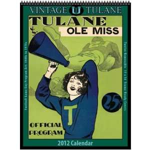  Tulane Green Wave Vintage 2012 Football Program Calendar 