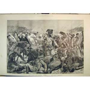  1894 War South Africa Battle Horse Dead Men Gun Spears 