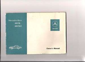 Mercedes 1976 450SL / SLC Original OWNER Manual RARE  