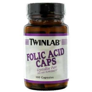  Twinlab Folic Acid Caps Crystalline Pure   800 mcg. ,100 