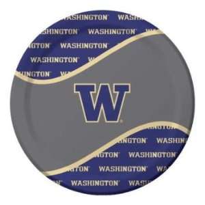  University of Washington Huskies 9 Inch Plates Kitchen 