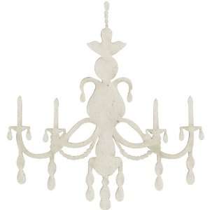  Die Cut Grey Chipboard Embellishments Chandelier 