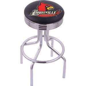 com University of Louisville Steel Stool with 2.5 Ribbed Ring Logo 