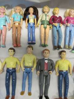   Dollhouse Figures Lot People Mom Dad Baby Toddler Pet Sweet Sounds