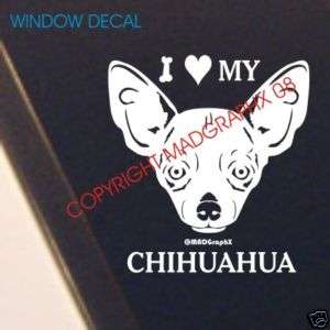Chihuahua Dog Decals Window Stickers Truck SUV Car Auto  