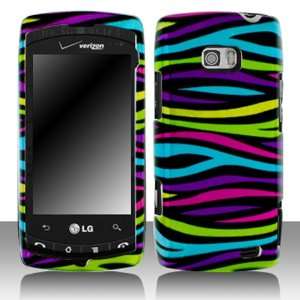 Rainbow Zebra   LG VS740 Ally Case Cover + Screen Protector (Universal 