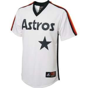  Houston Astros White Majestic 1987 TBTC Stripe Sleeve 