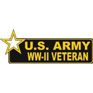 United States Army WW 2 Veteran Bumper Sticker Decal 6 6 