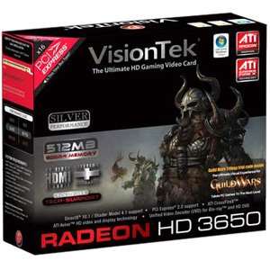  NEW RADEON HD3650 PCIE 512MB2PORT DVI TV OUT 300W REQ 
