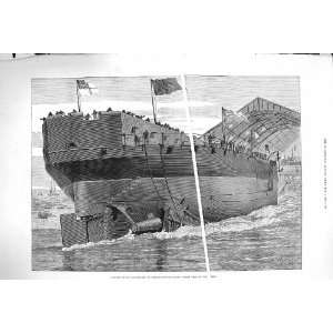  1876 Launch Ship Inflexible Portsmouth Dockyard Stern 