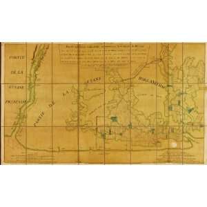  1777 map Suriname, Atlantic Coast