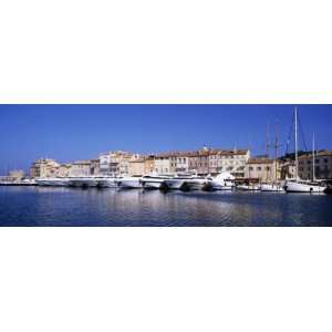 Boats Moored at a Harbor, St. Tropez, Provence, France Photographic 