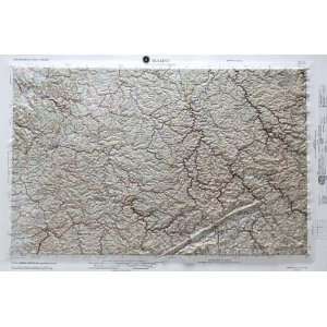  JENKINS REGIONAL Raised Relief Map in the states of 