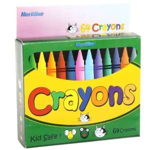 Kid Safe Crayon, Certified Non Toxic, With Built in Sharpener on Box 