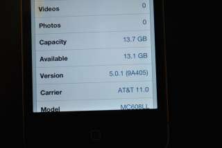 Apple iPhone 4 16GB Black (Jailbroken and Unlockable) 4.10 Baseband W 