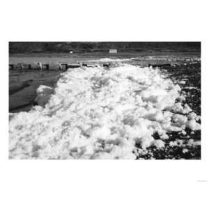  Lake, WA View of Foam gathered on Beach Photograph   Soap Lake, WA 