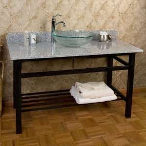  48 Console Sink for Vessel Sink   No Faucet Drilling   3 