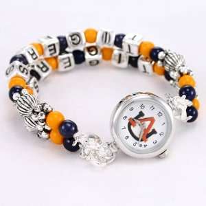  Auburn Tigers Logo Beaded Watch