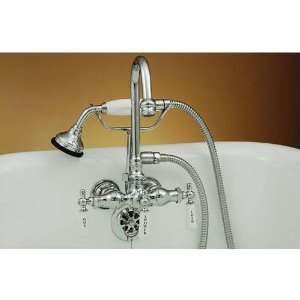 Sign of the Crab P0402C Chrome Gooseneck Clawfoot Tub Faucet with Hand
