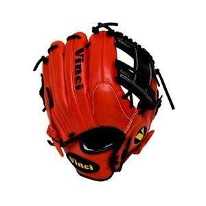 Vinci Red and Black Baseball Glove JV21 L 11.5 inch I Web with Vinci 
