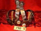   Marked Crockett Silver Overlay & Copper Overlay Spurs   #198  